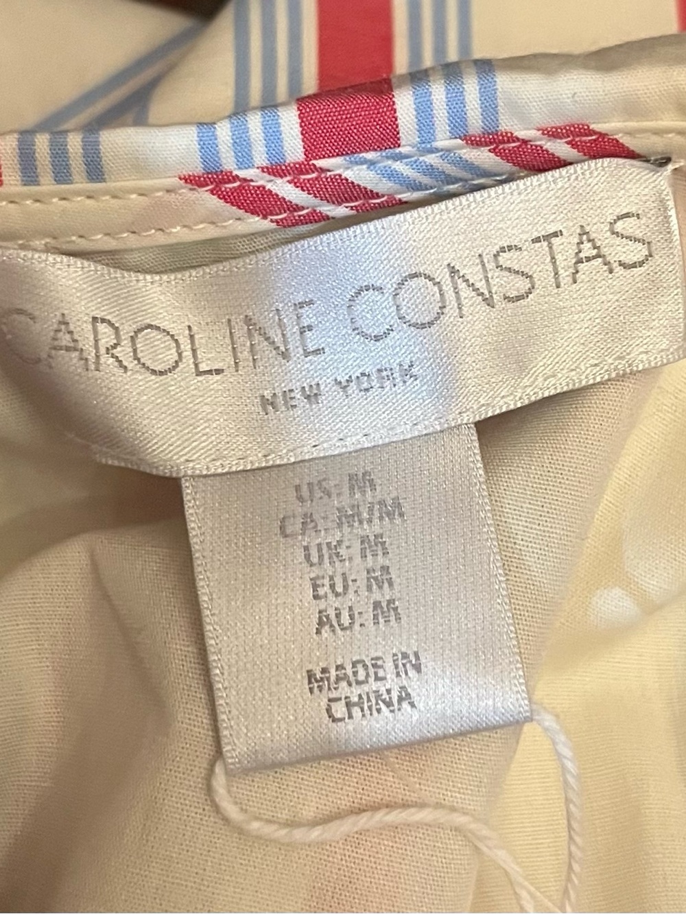 Caroline Constas Striped Ruffle-Collar Maxi Dress Red, White & Blue - Picture 5 of 6